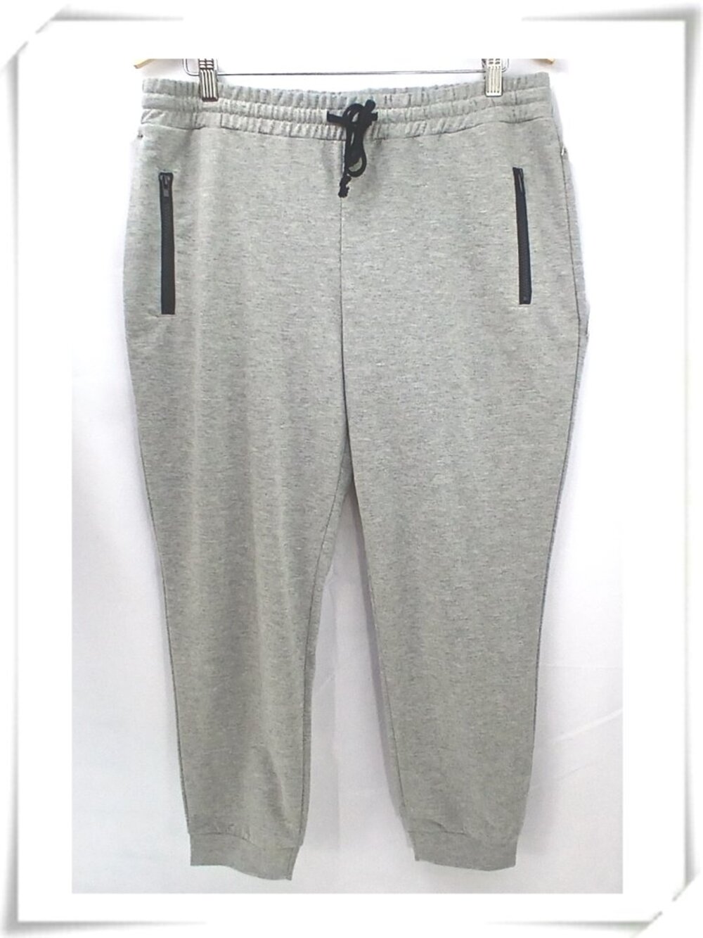 JustFab Heather Grey Mid-Weight Cuffed  Joggers Lounge Pants